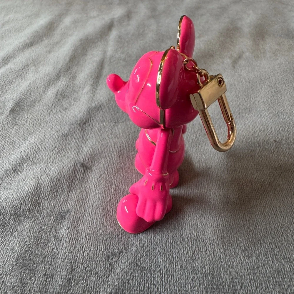 Disney Baublebar Womens Mickey Mouse OS Pink Enamel Bag Charm Barbiecore Pop Art